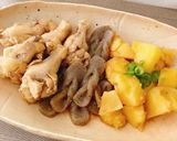じゃがいも、鶏手羽元、こんにゃくの煮物作り方7写真