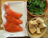 甘めの味付け♩鮭と厚揚げの味噌煮作り方1写真