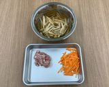 【大崎市】大豆入り鶏ごぼうごはん【給食】作り方1写真