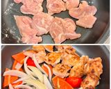 【楽めし】だしまろ酢で鶏とパプリカの炒め作り方3写真