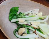 チンゲン菜と塩ニンニク炒め作り方4写真