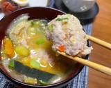 ふぁふぁ肉団子でほっこり味噌汁♡作り方5写真