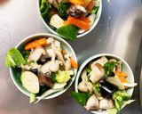 レンジ肉無豆腐きな粉ケチャ醤油味野菜炒め作り方12写真