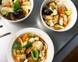 レンジ肉無豆腐きな粉ケチャ醤油味野菜炒め作り方16写真