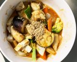 レンジ肉無豆腐きな粉ケチャ醤油味野菜炒め作り方18写真