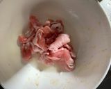 きな粉簡単梅ソース味豚こま大根青椒肉絲風作り方1写真