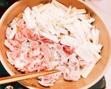 山芋と豚肉の炒めたの作り方2写真