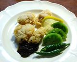 鱈の白子の天ぷら　イカ墨塩作り方9写真