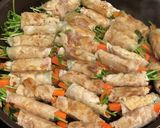 焼豚の煮汁で【野菜の肉巻き】作り方4写真