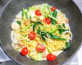 シーフードミックスと里芋のクリームパスタ作り方6写真