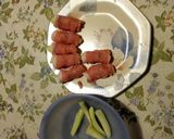 青パパイヤの肉巻き作り方2写真