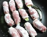 青パパイヤの肉巻き作り方4写真