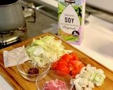 豚肉とトマトのほっこり豆乳お味噌汁作り方2写真