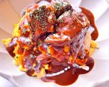 洋食屋さん風トロふわデミグラオムライス作り方6写真