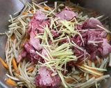 ゴボウと人参と牛肉の煮物　簡単★小鉢作り方6写真