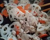 シャキシャキ蓮根のきんぴら作り方4写真
