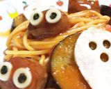 かわいいおばけのハロウィンスパゲッティ作り方1写真