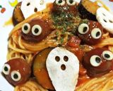 かわいいおばけのハロウィンスパゲッティ作り方2写真