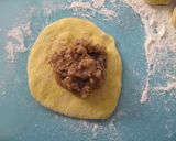 カボチャ入れて皮が黄色い肉まん作り方5写真