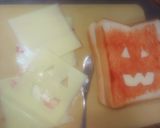 ★Helloween朝食ピザ★トースト★作り方1写真