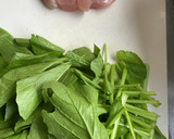 ほうれん草と鶏ささ身のチリソース作り方2写真