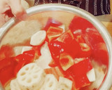 《加賀れんこんと豚肉の甘酢炒め》作り方1写真