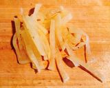 たくあんと塩昆布のクリームパスタ作り方2写真