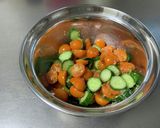 (๑╹ω╹๑ )トマトときゅうりの和え物作り方3写真