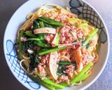 小松菜の和風あんかけスパゲッティ作り方10写真