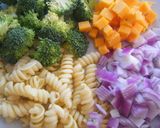 ブロッコリーカラフルパスタサラダ作り方1写真