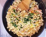 オートミール&豆腐でご飯代用☆鮭の炒飯♪作り方5写真