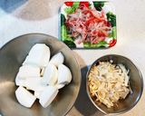 カブとカニカマのあんかけ煮作り方1写真