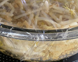 レンジで超簡単！もやしと厚揚げの胡麻煮作り方2写真