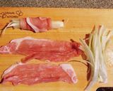 ネギ巻き巻き豚と鮭ハラスの味噌鍋作り方3写真