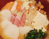 ネギ巻き巻き豚と鮭ハラスの味噌鍋作り方5写真