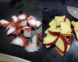 タコとさつまいものジェノベーゼパスタ作り方1写真