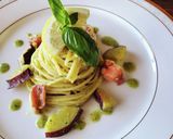 タコとさつまいものジェノベーゼパスタ作り方5写真