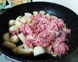 長芋と挽き肉のバター炒め作り方6写真