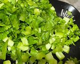 大根葉の炒め物作り方1写真