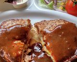カレーソースのチーズインハンバーグ♪作り方3写真