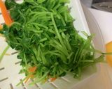 超ヘルシー豆苗と人参ともやしのレンジ蒸し作り方2写真