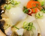 鍋の素活用●鶏肉＆豆腐の煮込み餅うどん鍋作り方4写真