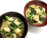 *春菊と焼き豆腐のつゆたっぷり煮作り方7写真
