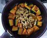 かぼちゃと豚肉の煮物作り方4写真
