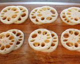 鶏高菜のれんこん挟み焼き作り方1写真