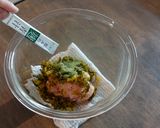 鶏高菜のれんこん挟み焼き作り方2写真
