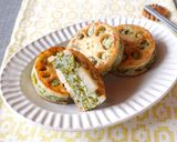 鶏高菜のれんこん挟み焼き作り方5写真