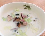レンジで手軽に♪キャベツのミルクスープ作り方6写真