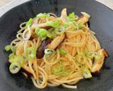出汁パックで簡単きのこニンニク和風パスタ作り方6写真