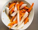 お一人様☆居酒屋風味噌ポン酢紅白サラダ作り方6写真